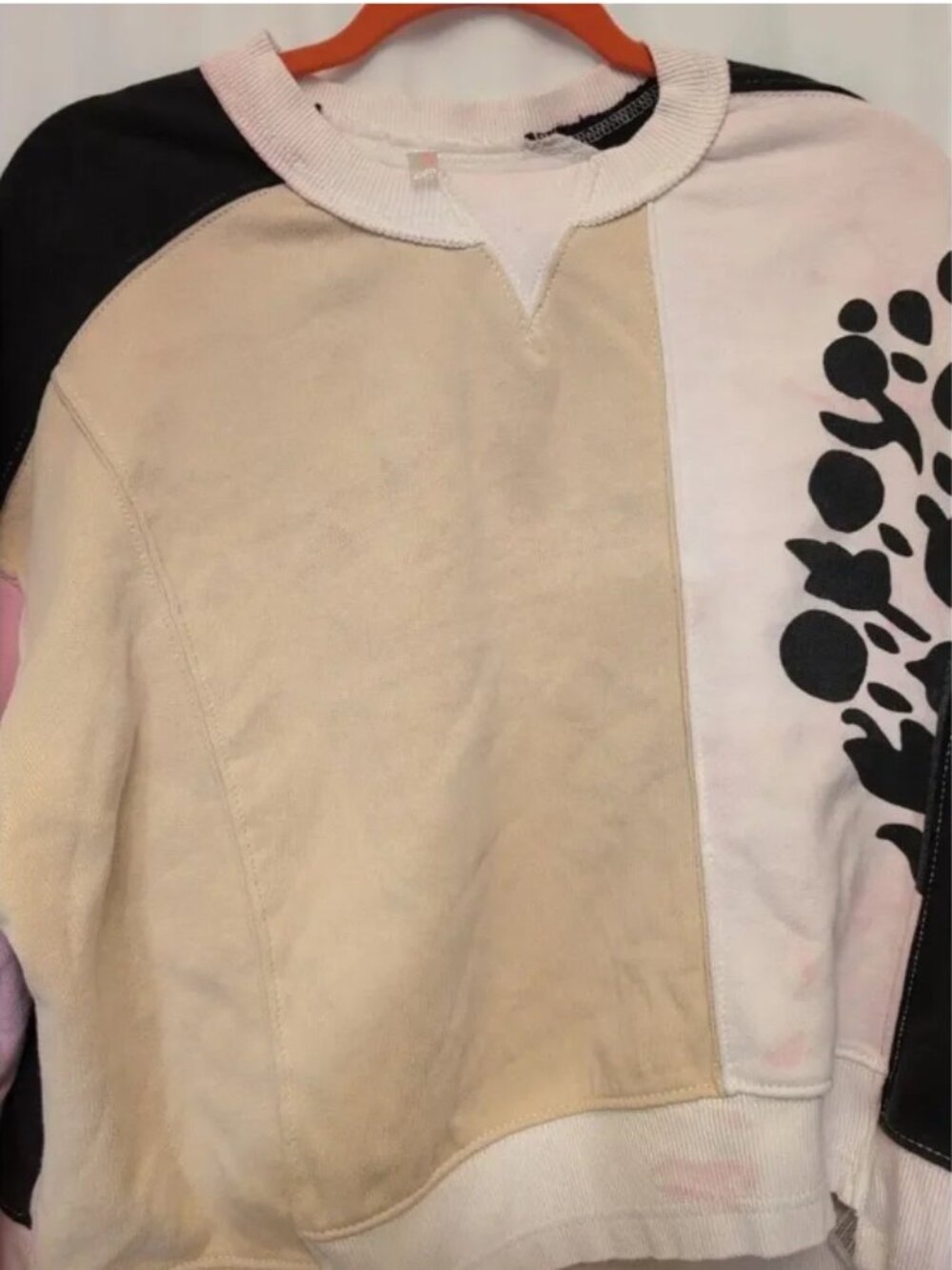 FP Movement Intercept Logo Sweatshirt Size L Colorblock Cropped Pullover - Picture 4 of 7